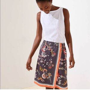Floral midi skirt loft